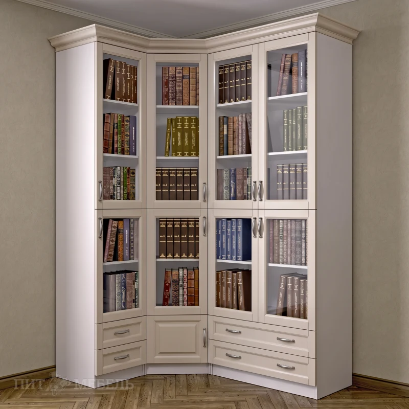 Книжный угловой шкаф №6 фото 1