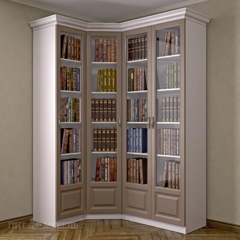 Книжный угловой шкаф №4 фото 1