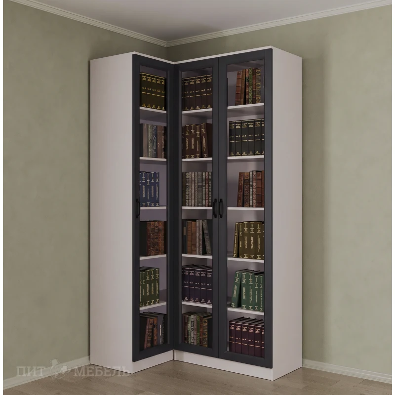 Угловой книжный шкаф  №21 фото 1