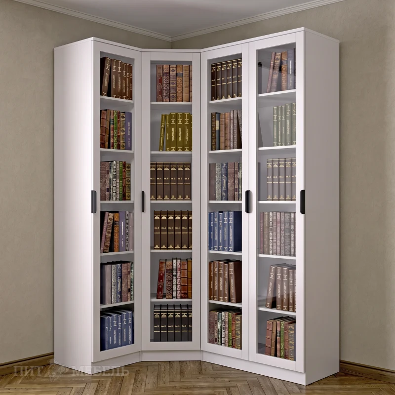 Книжный угловой шкаф №4 фото 1