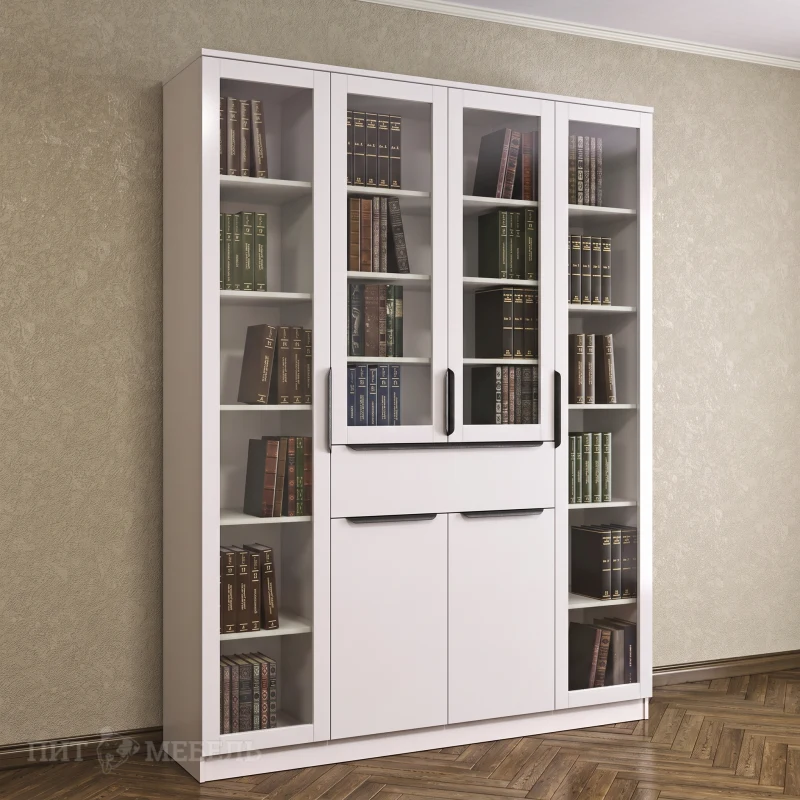 Книжный шкаф 4 №3 с витражом фото 1