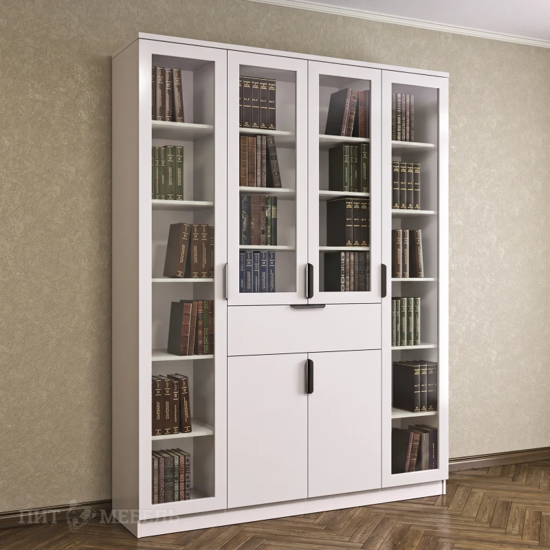 Книжный шкаф 4 №3 с витражом фото 1
