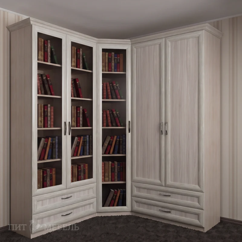 Книжный угловой шкаф №4 фото 1