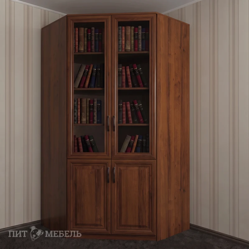 Книжный угловой шкаф №2 фото 1