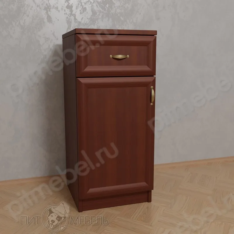 Комод для спальни с 1-м ящиком с местом для обуви цвета черный глянец фото 1