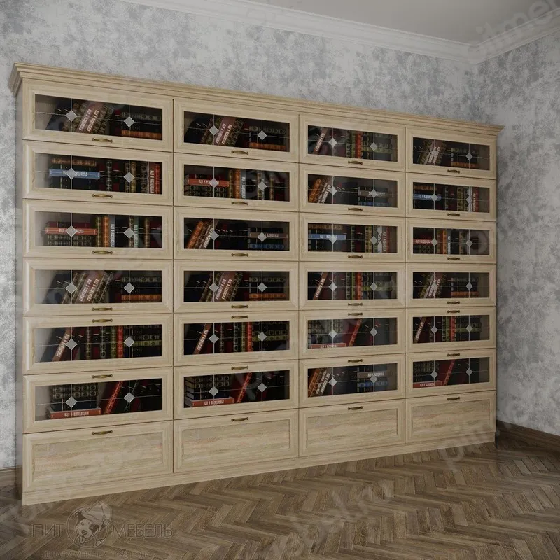 Широкий шкаф библиотека цвет дуб сонома фото 1