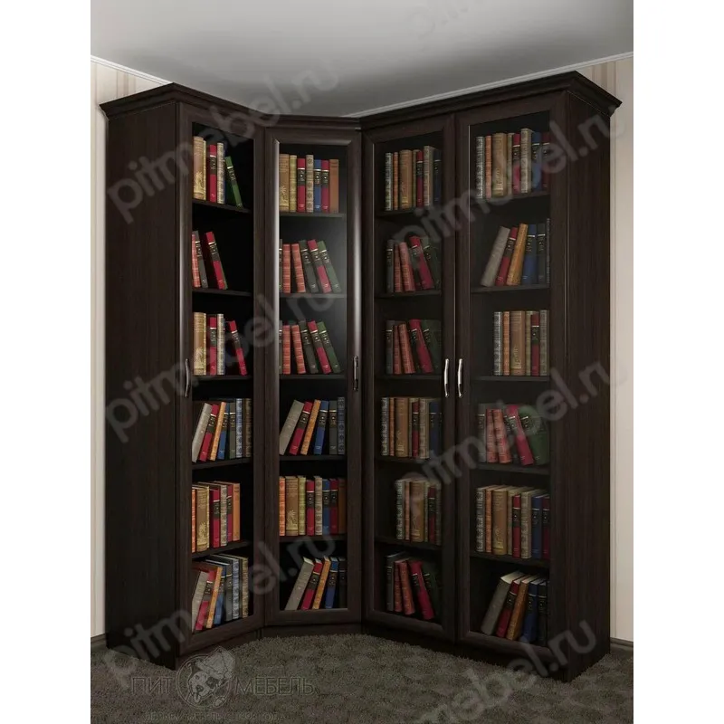 книжный шкаф №4 темный венге