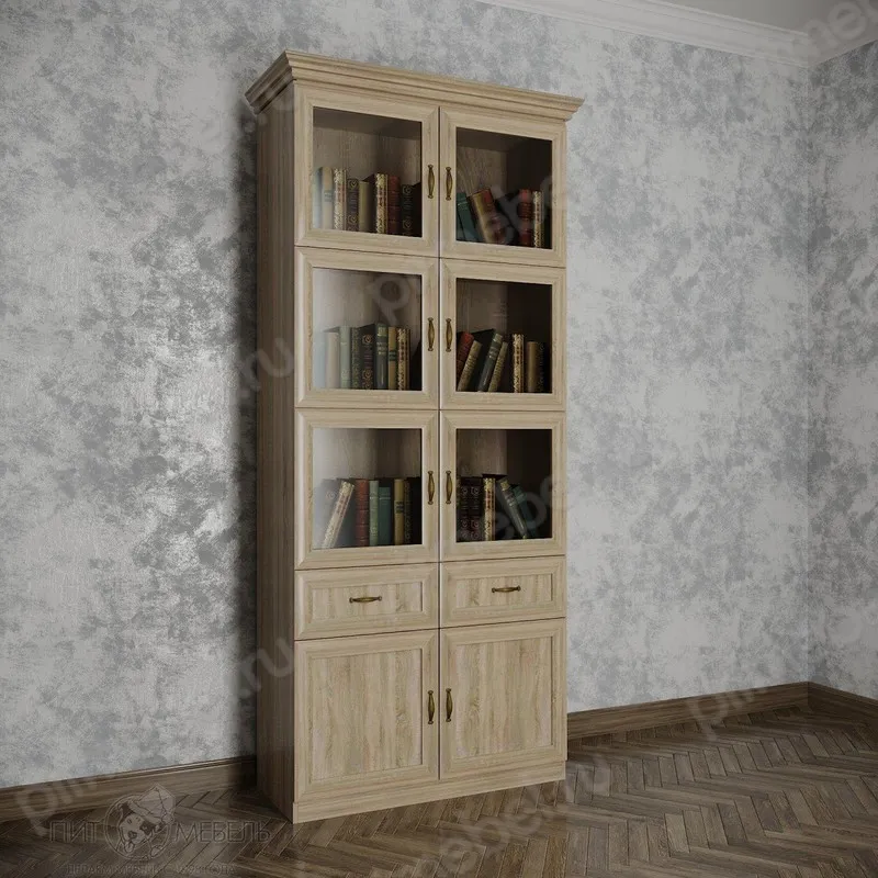 Книжный шкаф библиотека №21205 дуб сонома