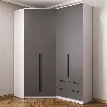 Угловой шкаф 6 Эйлсбери Вена серый