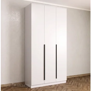 Распашной шкаф 3/ 1 Юэлл Вена белый