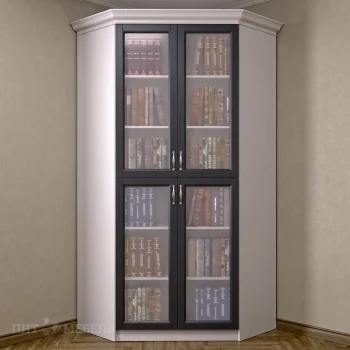 Книжный угловой шкаф №3 Амадеус графит