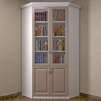 Книжный угловой шкаф №2 Амадеус тауп