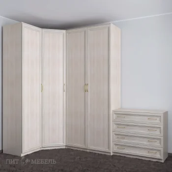 Угловой шкаф 11 Борнмут шимо светлый